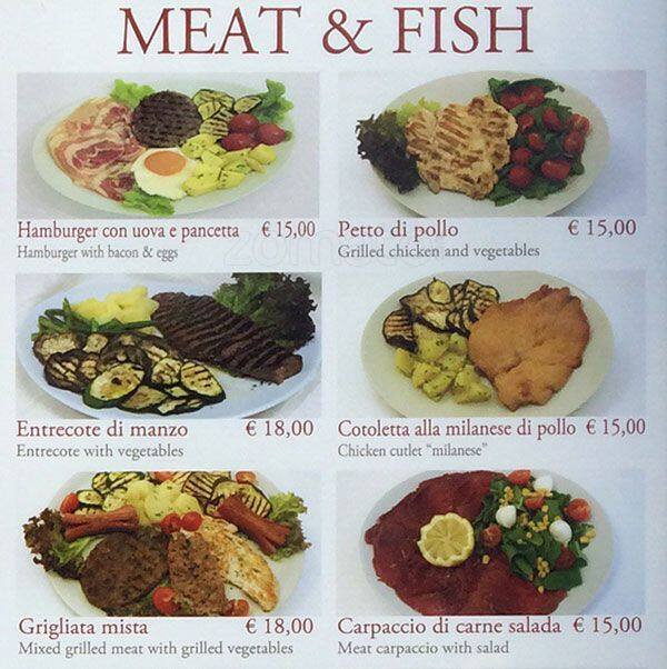 Menu di Cafè de Ville 