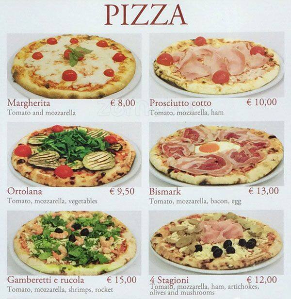 Menu di Cafè de Ville 