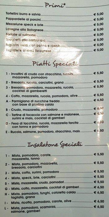 Menu di CaffetTiAmo 