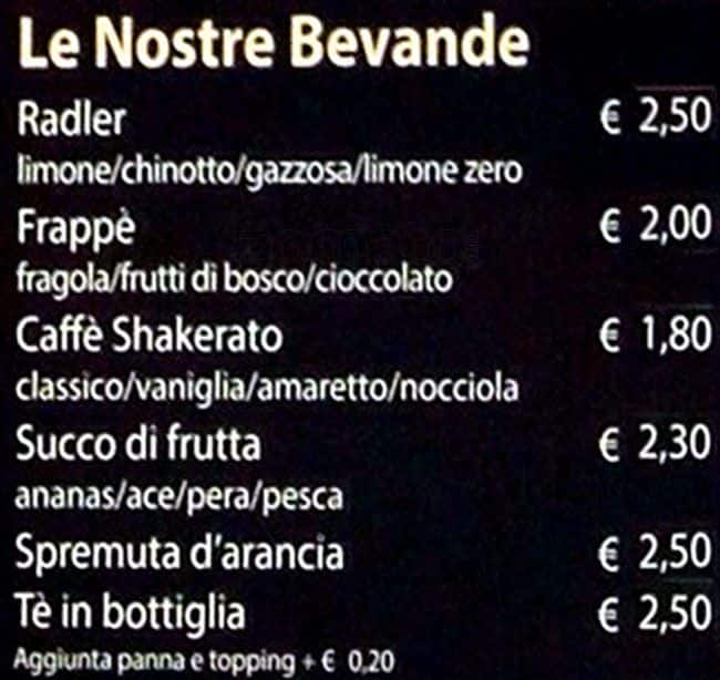 Menu di McCafé 