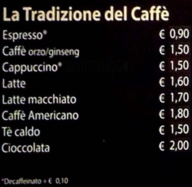 Menu di McCafé 