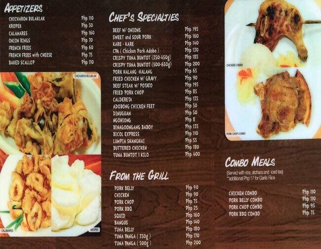 Tonyo's Bar & Restaurant Menu - Zomato Philippines