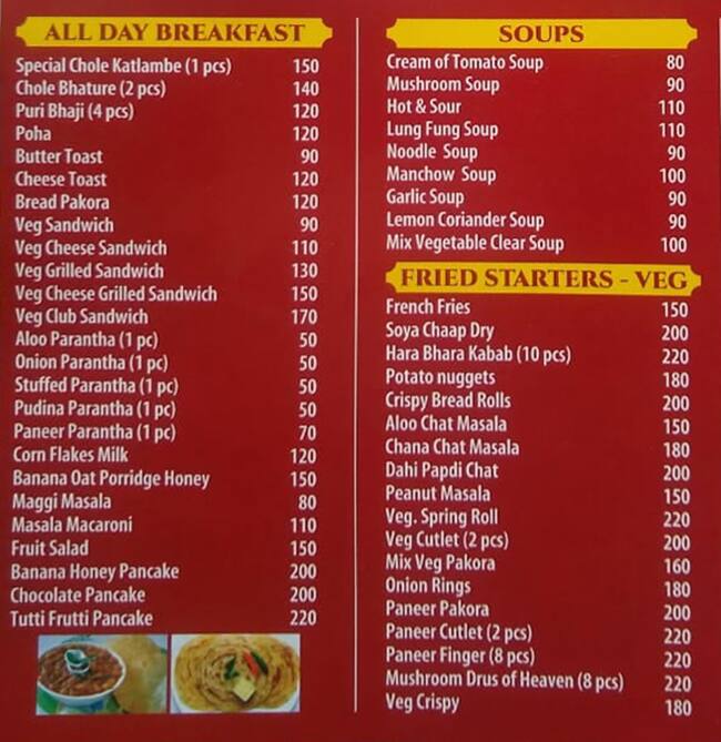 Menu At My Daddys Kitchen Rishikesh