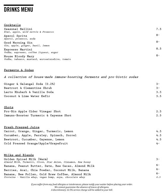 Menu at Caravan King's Cross | Outdoor Dining, Takeaway & Coffee pub ...