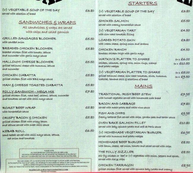Watkin's Folly Menu, Menu for Watkin's Folly, Wembley, London Zomato UK