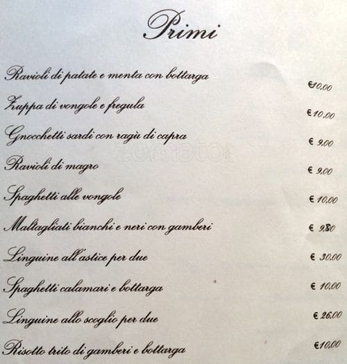 Menu di Ampere 57 