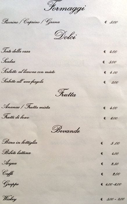 Menu di Ampere 57 