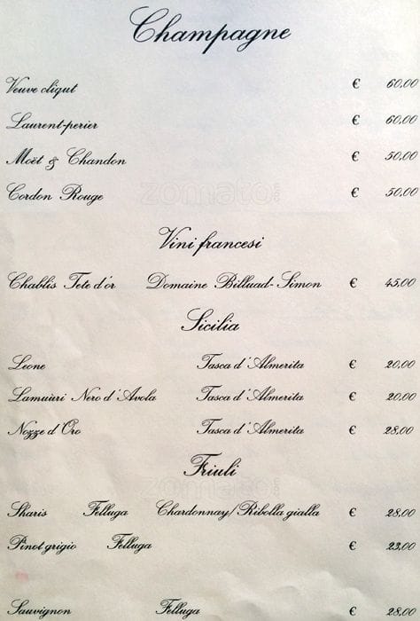 Menu di Ampere 57 
