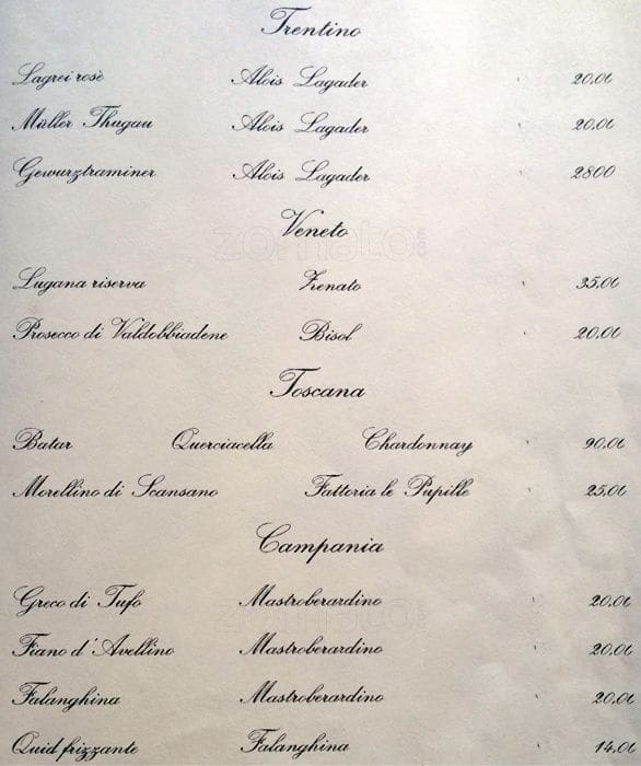 Menu di Ampere 57 