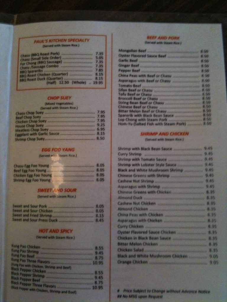 Menu At Paul S Kitchen Restaurant Los Angeles   05dace1c034feddd9bc48f133a88571f 