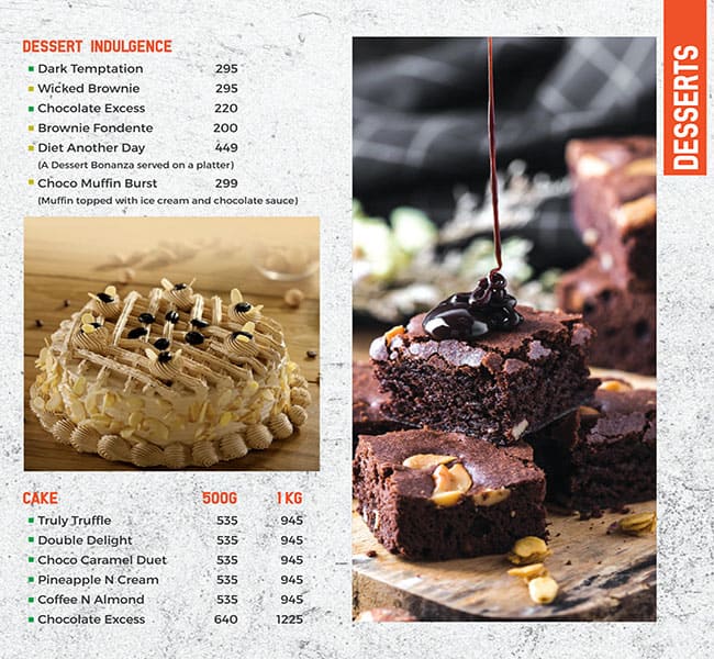 Barista menu