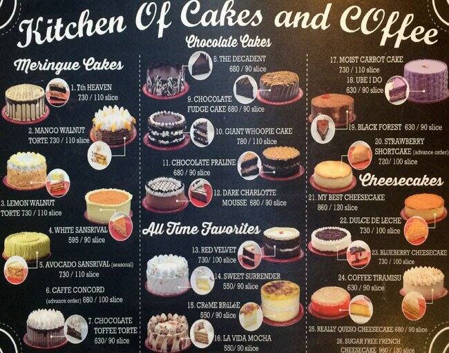 Kitchen Of Cakes Coffee Menu Zomato Philippines