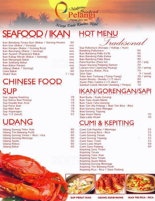 Pelangi Menu, Menu For Pelangi, Menteng, Jakarta - Zomato Indonesia