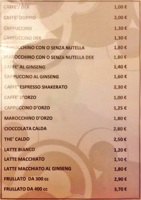 Menu di Piazza Santa Maria beltrade 