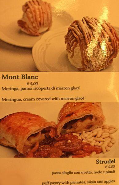 Menu di Bar Casina tre laghi 
