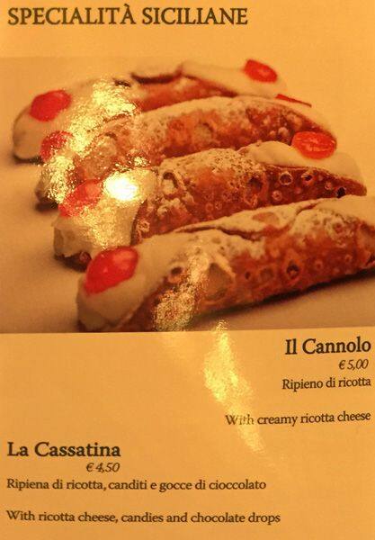 Menu di Bar Casina tre laghi 