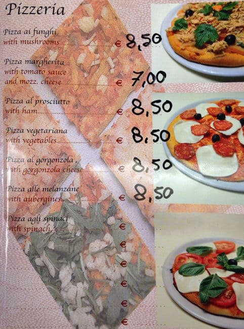 Menu di Bar Gambero 