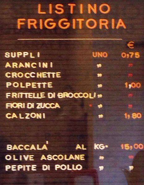 Menu di Pizzeria Moretti 