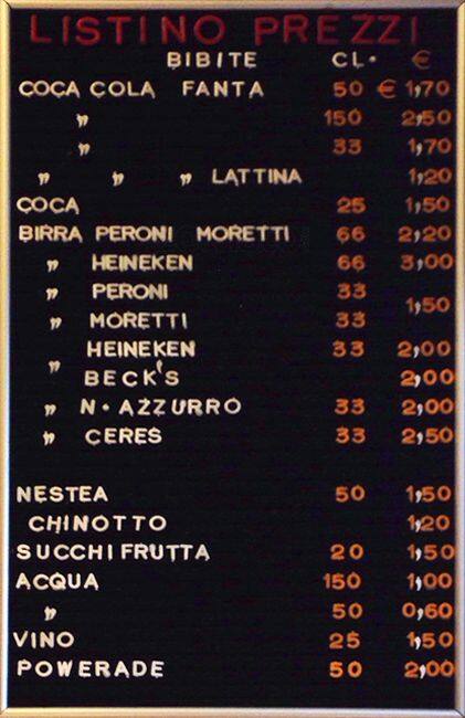 Menu di Pizzeria Moretti 