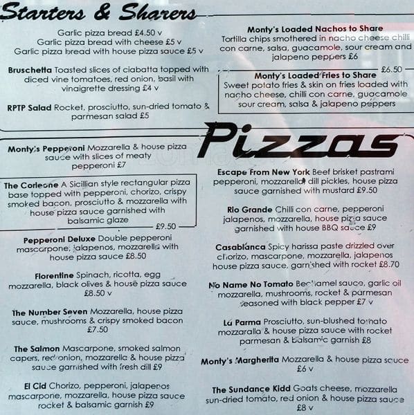 Monty's Menu, Menu for Monty's, Salford, Manchester - Zomato UK