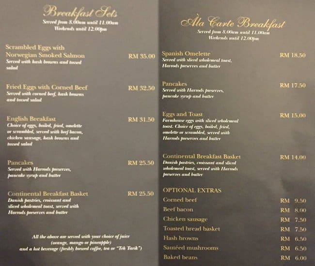 fendi cafe harrods menu prices