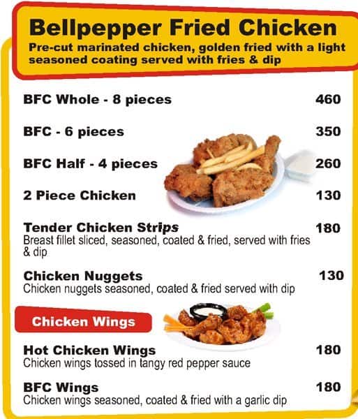 Bellpepper menu