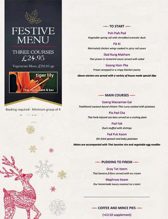 Tiger Lily Menu, Menu for Tiger Lily, Isleworth, London Zomato UK