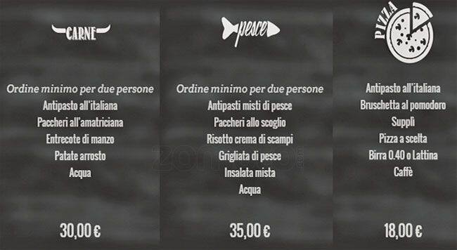 Menu di Nelson forno e cucina 