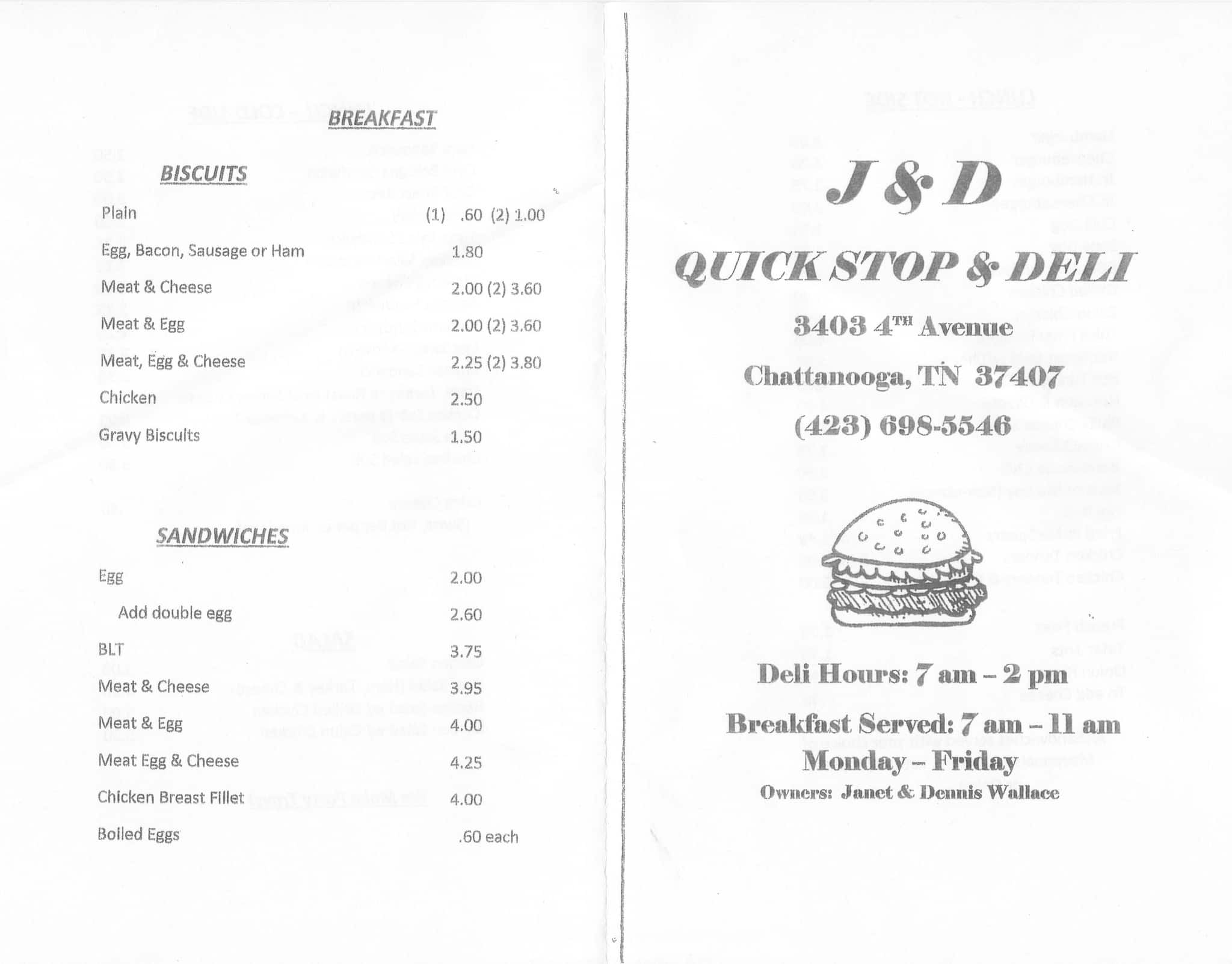 J And J Deli >> J D Quick Stop Deli Menu Menu Untuk J D Quick Stop J And J Deli >> J D Quick Stop Deli Menu Menu Untuk J D Quick Stop