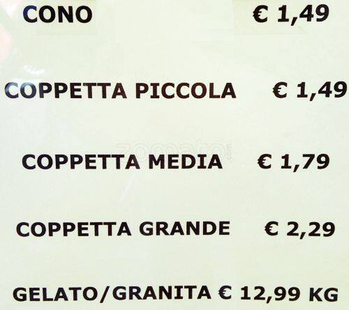 Menu di I Tali 