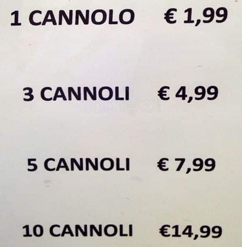 Menu di I Tali 