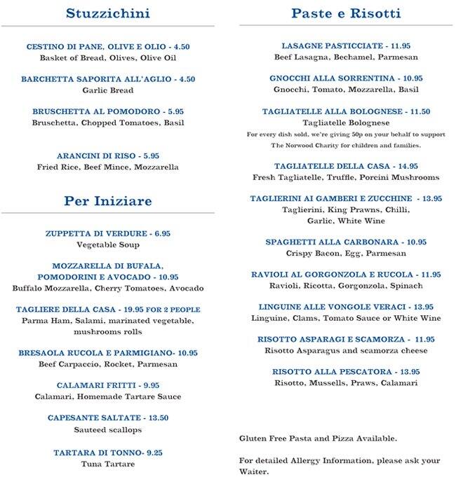 Getti menu
