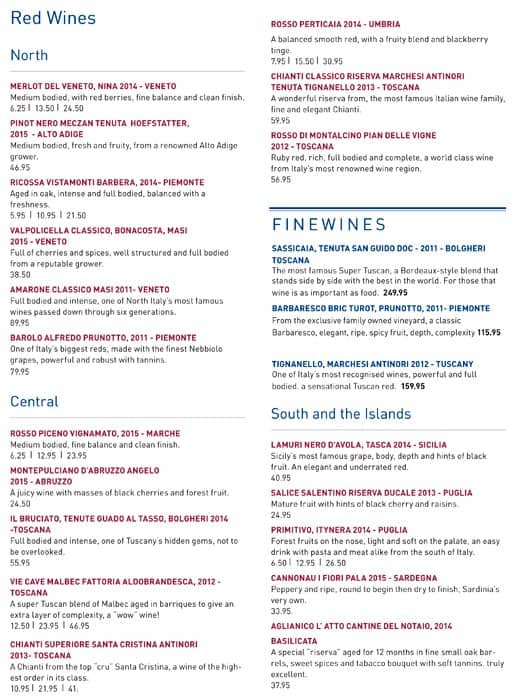 Getti menu