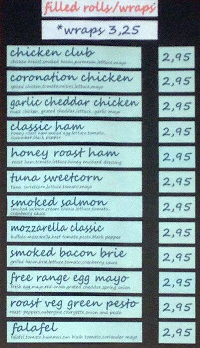 Let Me Eat menu