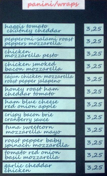 Let Me Eat menu