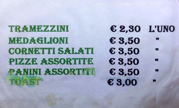 Menu di Pasticceria Siciliana Nasisi Riccardo 