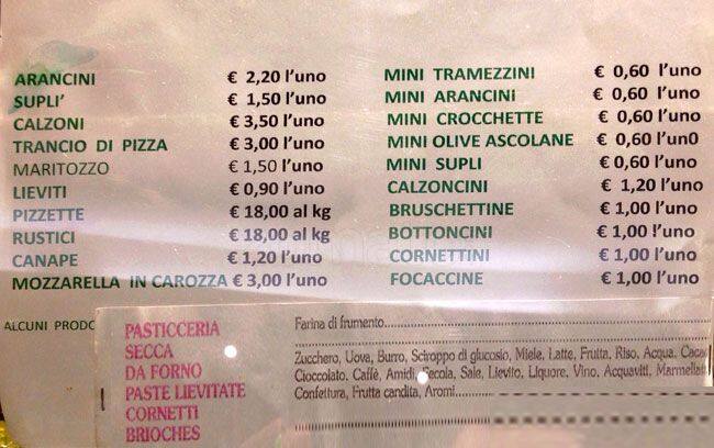 Menu di Pasticceria Siciliana Nasisi Riccardo 