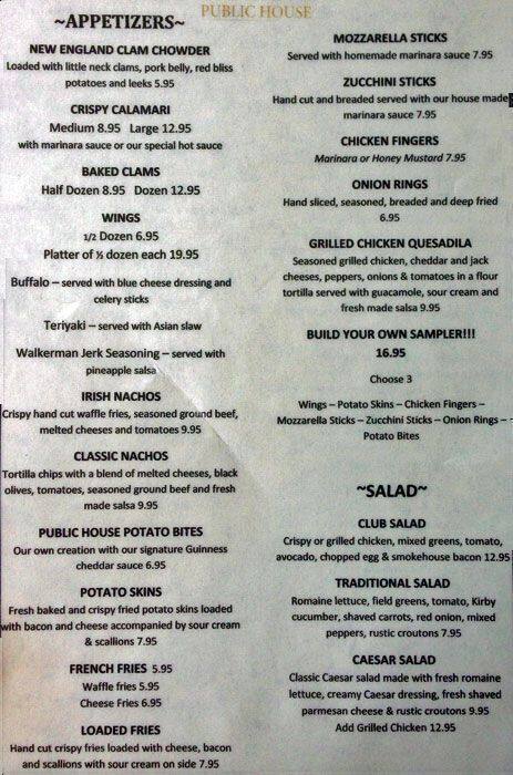 McMahon's Public House Menu - Urbanspoon/Zomato