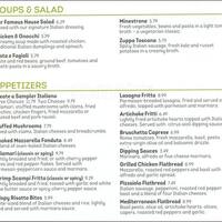 Olive Garden Italian Restaurant Menu