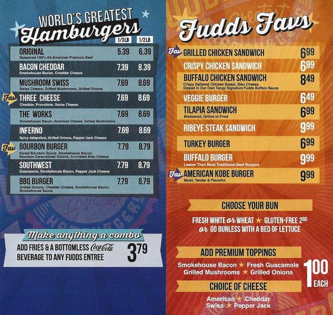 Fuddruckers Menu, Menu for Fuddruckers, Downtown, Houston - Urbanspoon ...