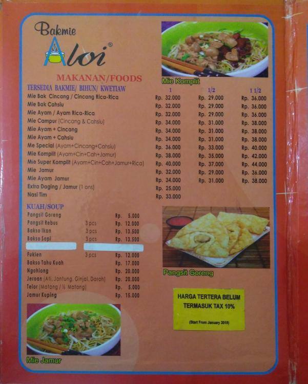 Bakmi Aloi Menu Menu For Bakmi Aloi Mangga Besar Jakarta Zomato