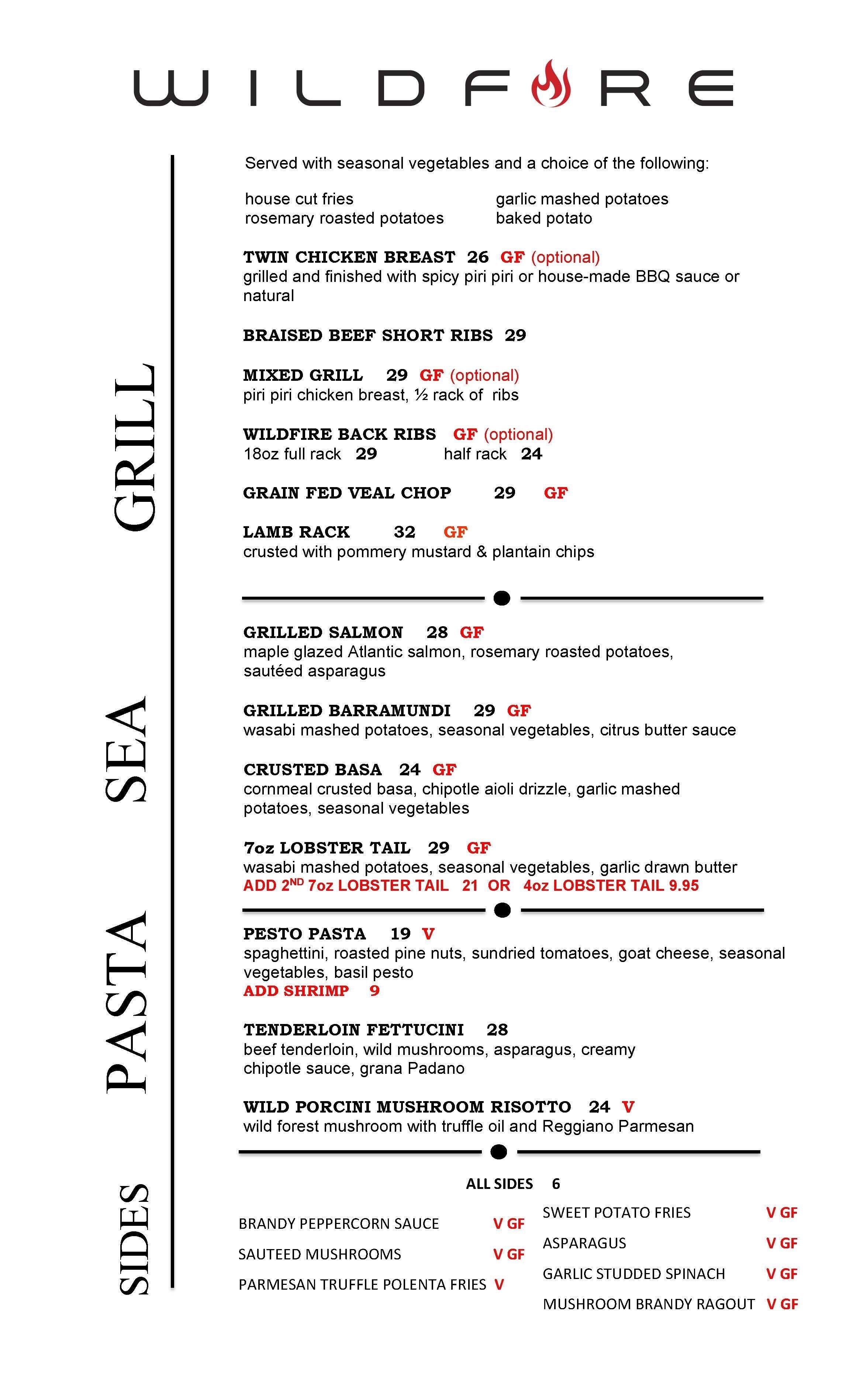 Wildfire Schaumburg Menu - jehrx9d