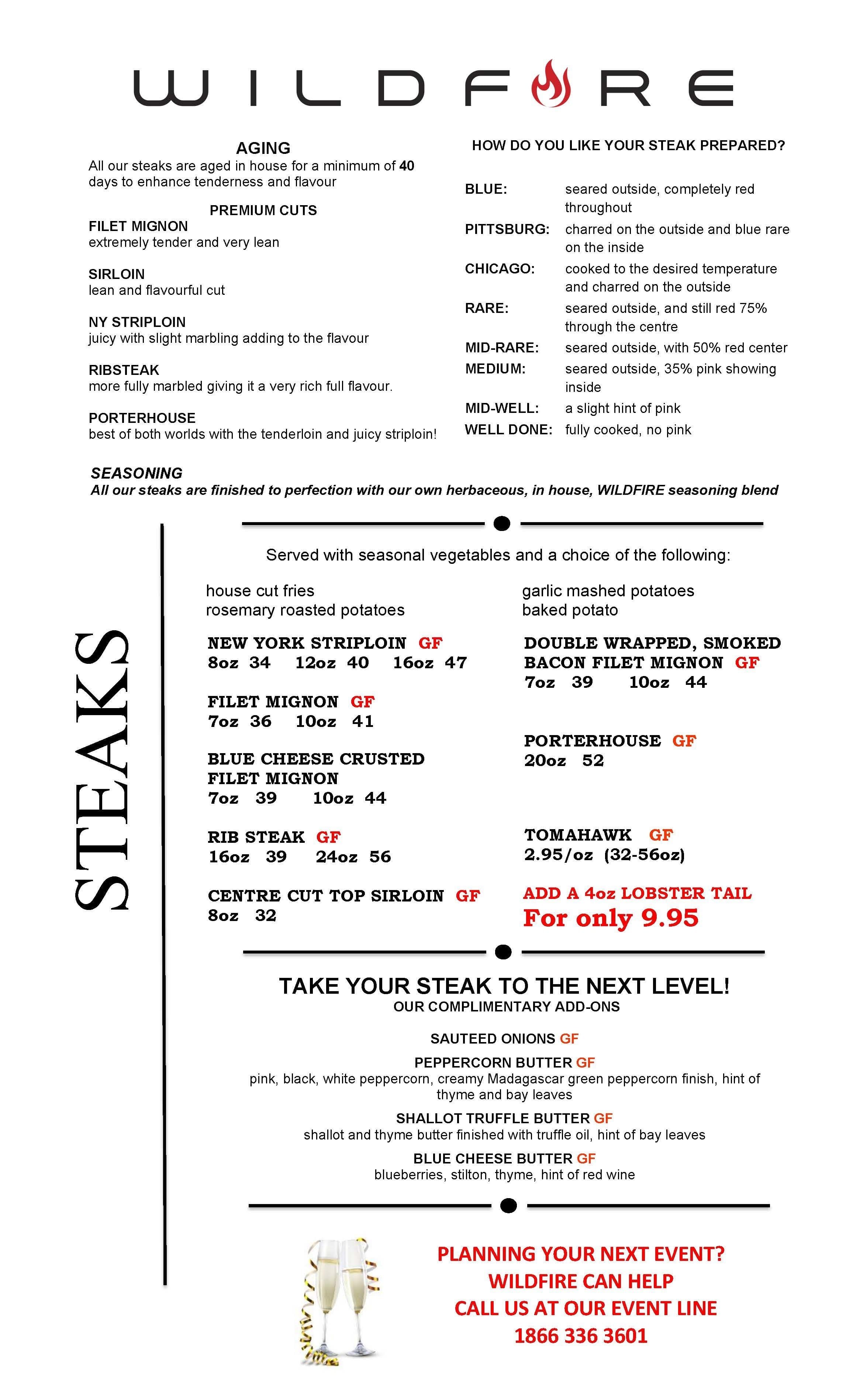 Wildfire Schaumburg Menu - ftmhw2s
