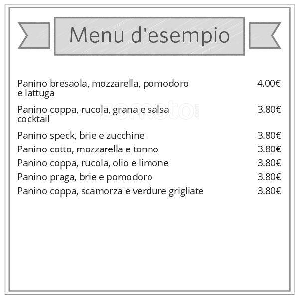 Sassi Bar Speisekarte
