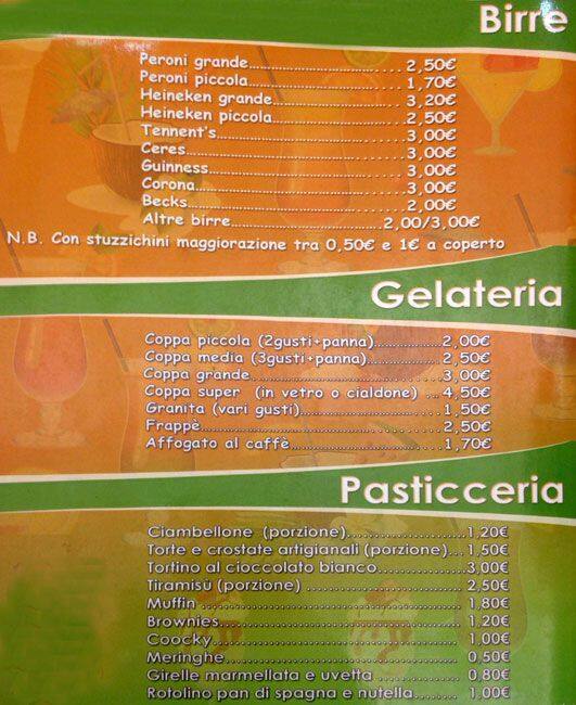 Menu di Pinguino Goloso 
