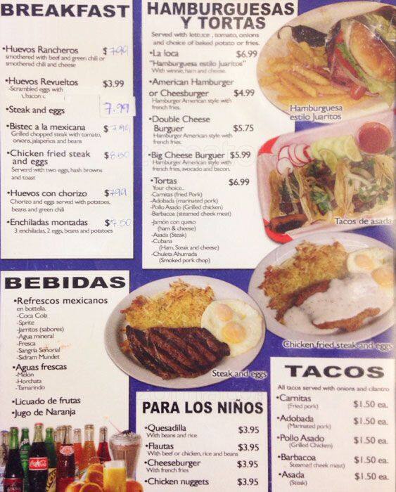 El Zarape Menu, Menu for El Zarape, Villa Park, Denver Urbanspoon/Zomato