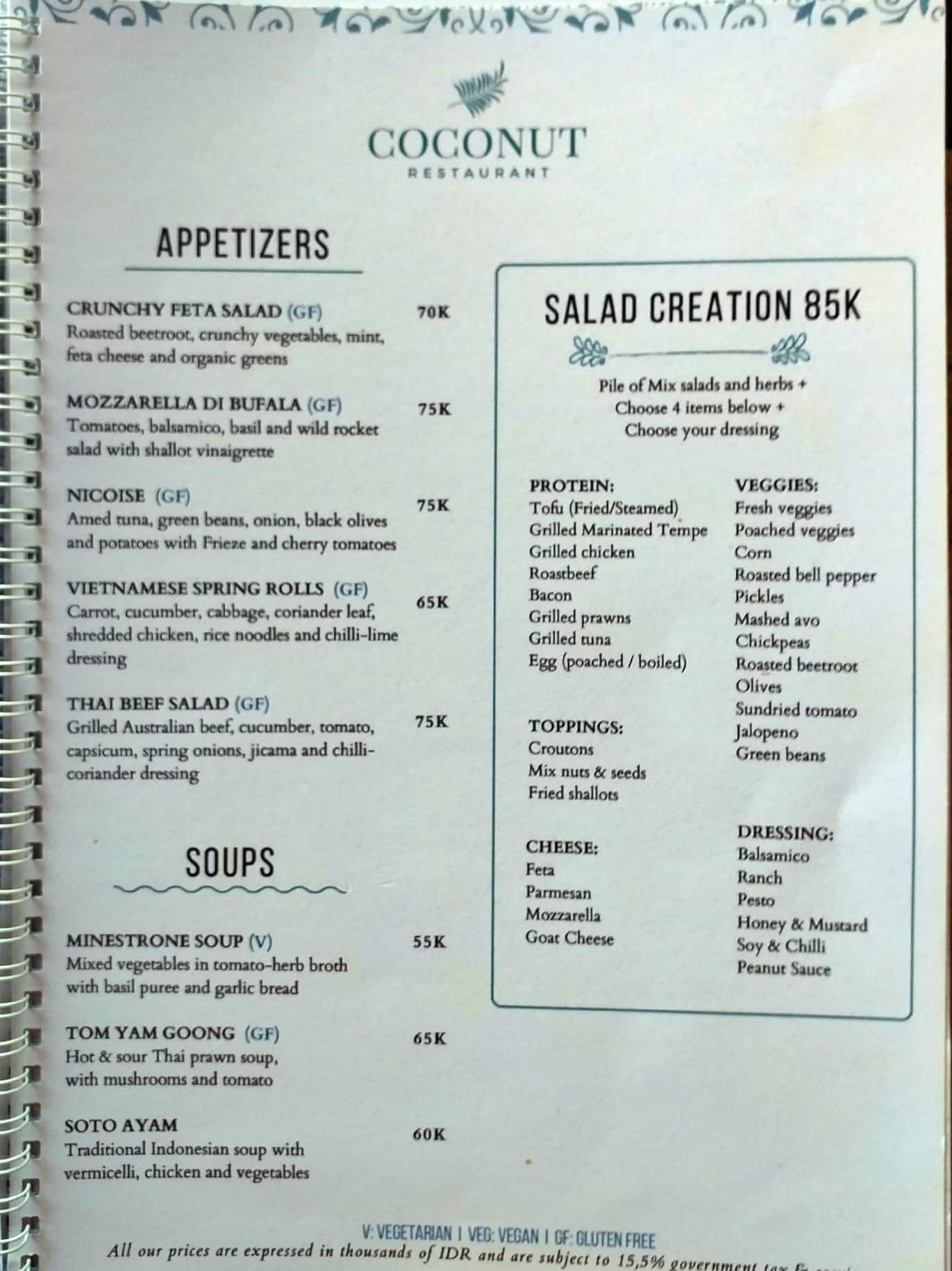 Coconut Restaurant Santai Hotel Menu Zomato Indonesia