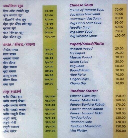Hotel Kohinoor Menu, Menu for Hotel Kohinoor, Sinhgad Road, Pune Zomato