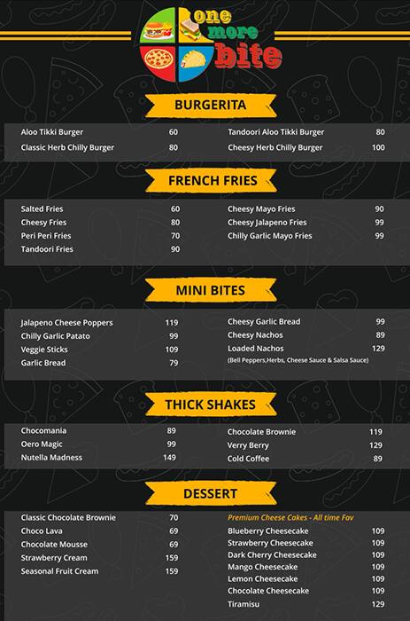 One More Bite Menu Menu For One More Bite Kurla Mumbai - 