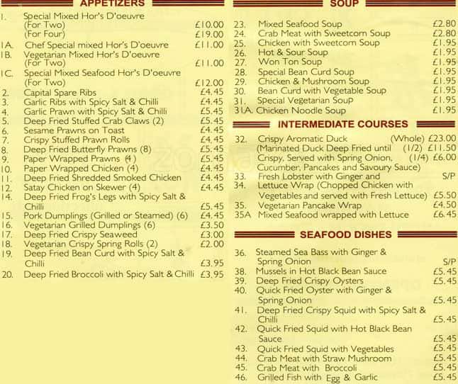 Wings Restaurant Menu, Menu de Wings Restaurant, Wembley, London